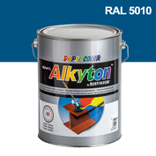 Alkyton hladký lesklý RAL 5010 enziánová modrá 5 l