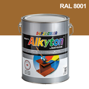 Alkyton hladký lesklý RAL 8001 okrově hnědá 5 l